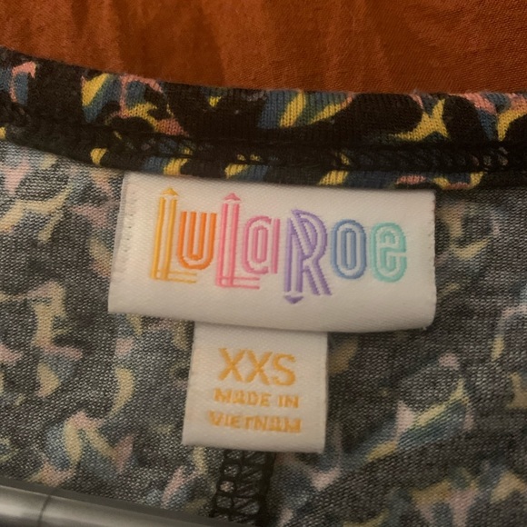 Lularoe XXS Carly dress, multicolor swirl pattern - Picture 4 of 8